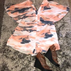 NWOT Lace Up Romper by Shein Sz 3X